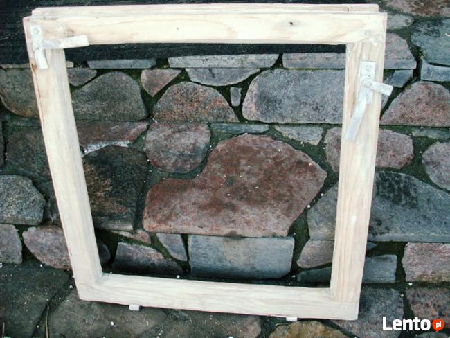 Stare okna drewniane rama retro loft lustro zdjęcie 55x60