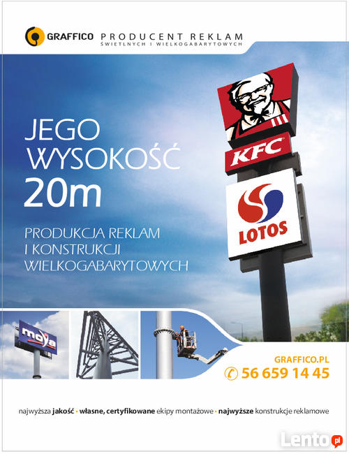 Słup reklamowy, witacz, pylon