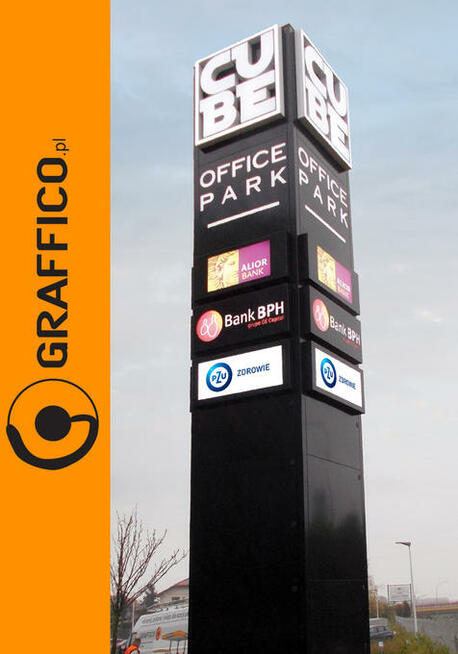 Słup reklamowy, witacz, pylon