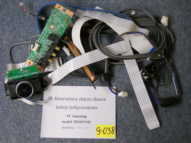 IR, klawiatura, złącze cinch z TV Samsung PS50C91H.