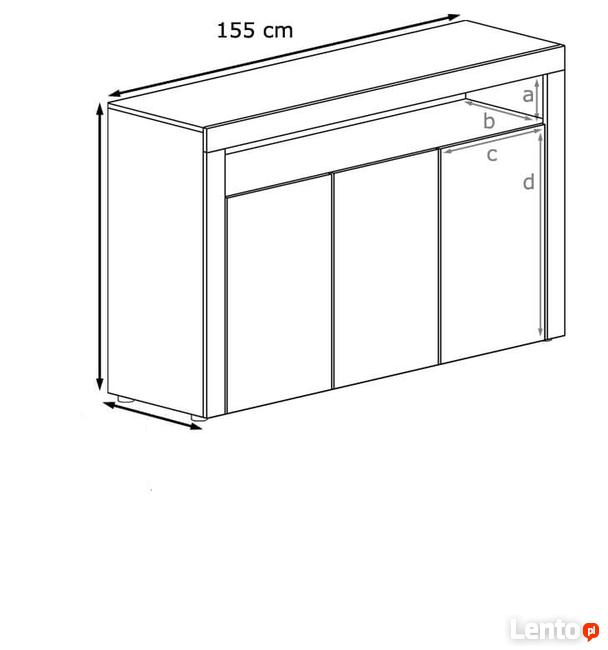 KOMODA SZAFKA RTV ROMA 155CM*37*95