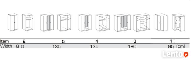 GARDEROBA narozna JUDYTA NOWOSC