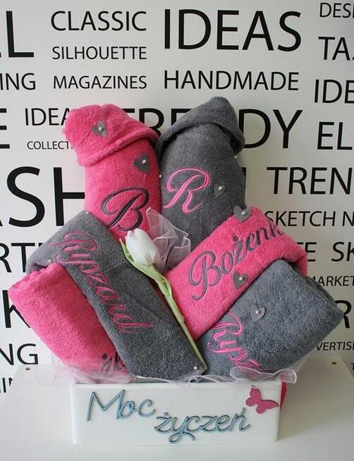 ręczniki z haftem - prezent