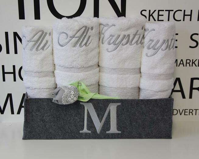 ręczniki z haftem - prezent