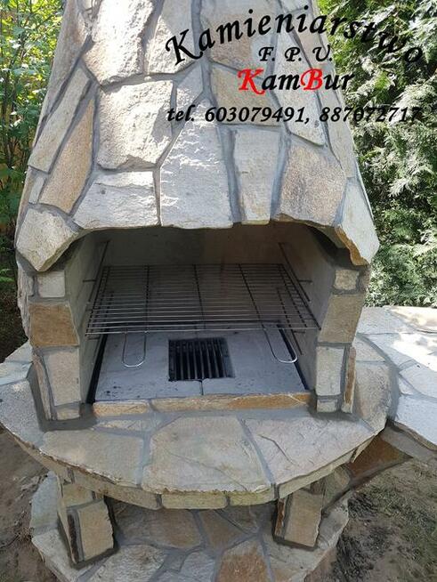 Kominek - Grill ogrodowy z kamienia gnejsowego (B2)
