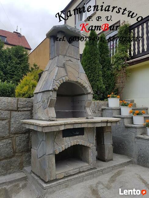 Kominek - Grill ogrodowy z kamienia piaskowego (A3)