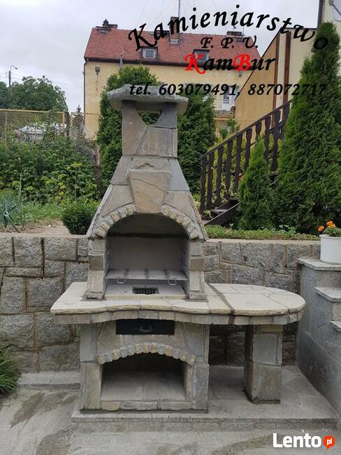 Kominek - Grill ogrodowy z kamienia piaskowego (A3)