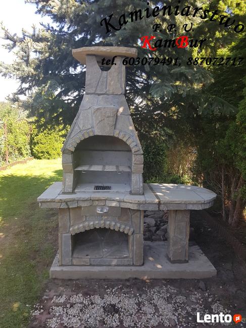 Kominek - Grill ogrodowy z kamienia piaskowego (A3)