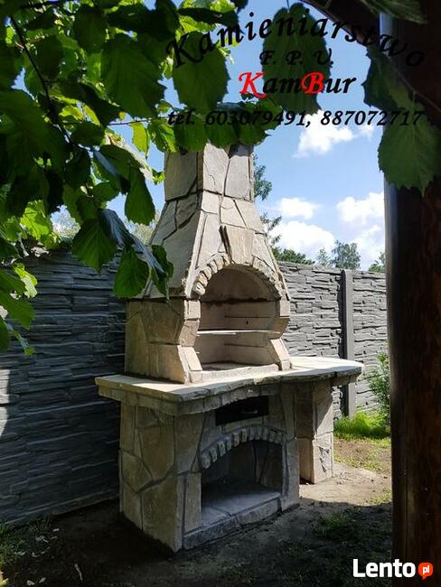 Kominek - Grill ogrodowy z kamienia piaskowego (A3)