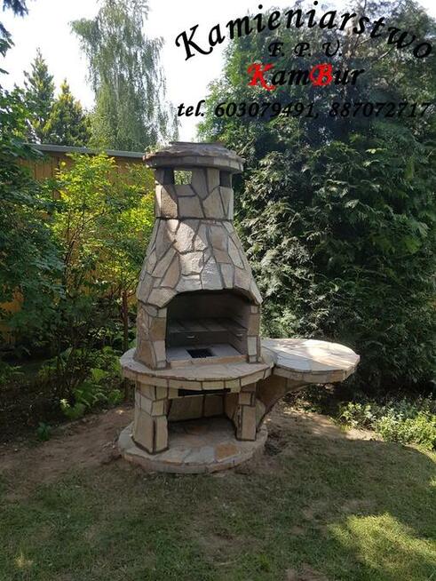 Kominek - Grill ogrodowy z kamienia gnejsowego (B2)