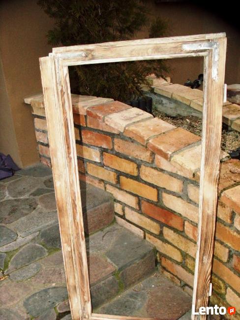 Stara okna drewniane retro loft lustro zdjęcia grill, 53x108