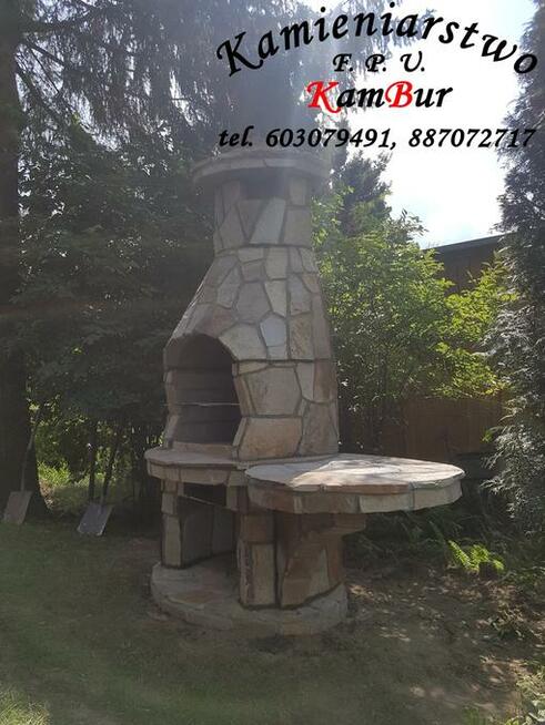 Kominek - Grill ogrodowy z kamienia gnejsowego (B2)