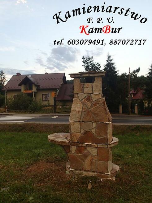 Kominek - Grill ogrodowy z kamienia gnejsowego (B2)