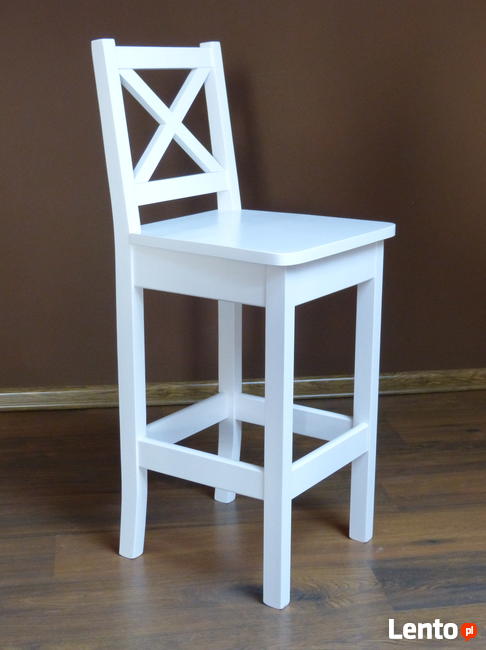 biały hoker kuchenny krzesła barowe białe hokery drewniane x