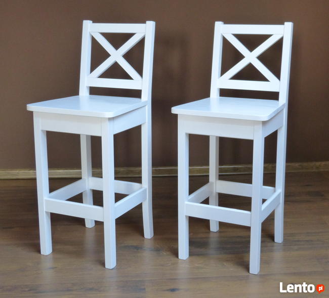 biały hoker kuchenny krzesła barowe białe hokery drewniane x