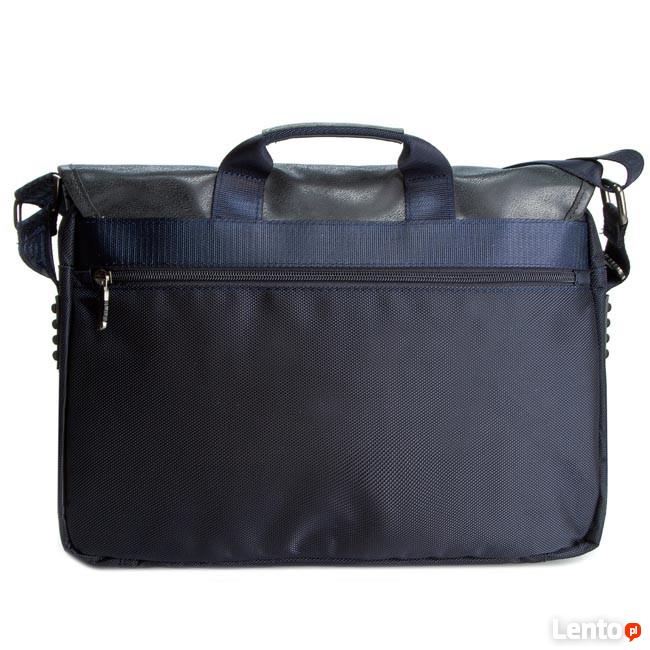 Granatowa torba na laptopa = LASOCKI RM0016 LASOCKI FOR MEN