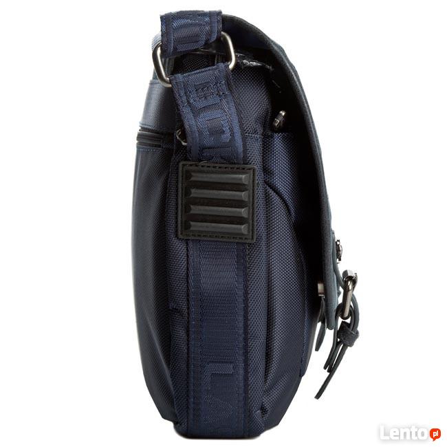 Granatowa torba na laptopa = LASOCKI RM0016 LASOCKI FOR MEN