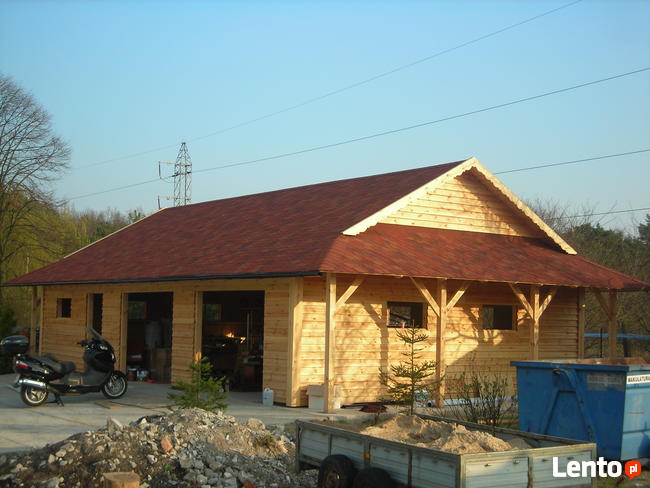 GARAŻ DREWNIANY dom wiata hala drewna ORZEŁ 2