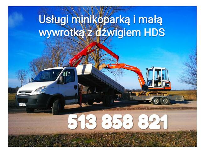 Usługi minikoparka mini koparka wywrotka HDS transport wykop