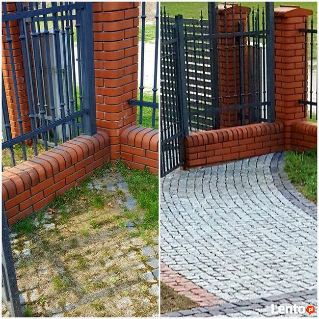 Mycie kostki brukowej, podjazdów, tarasów Łódź, Zgierz