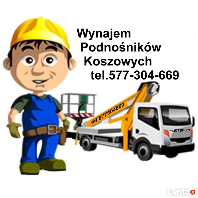 Zwyżka, 17m, 20m, 24m, 30m, Wynajem Podnośników Koszowych,