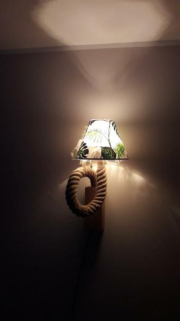 Kinkiet z pamięcią kształtu HANDMADE z liny jutowej