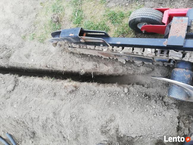 Wynajem koparki łańcuchowej wykopy liniowy pod nawadnianie