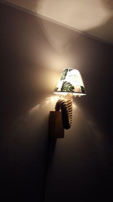 Kinkiet z pamięcią kształtu HANDMADE z liny jutowej