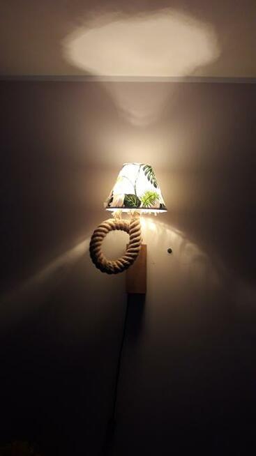 Kinkiet z pamięcią kształtu HANDMADE z liny jutowej