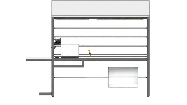 Stół warsztatowy do pakowania 230x90x225cm