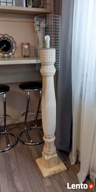 Kwietnik drewniany toczony podstawa dekoracji świecznik