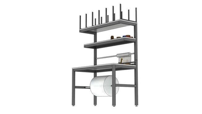 Stół warsztatowy do pakowania 150x75x220cm