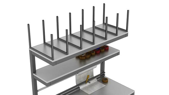 Stół warsztatowy do pakowania 150x75x220cm