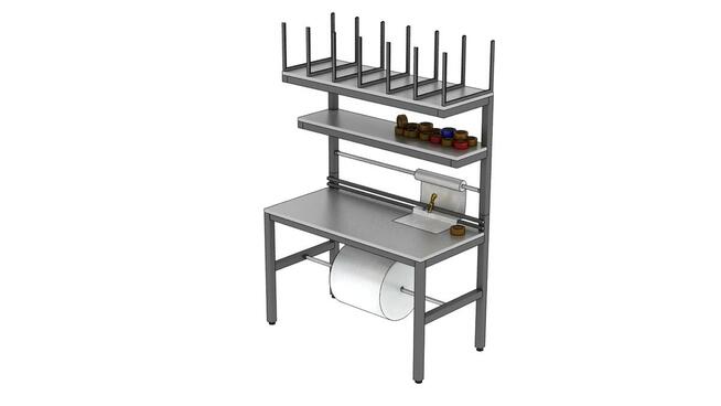 Stół warsztatowy do pakowania 150x75x220cm