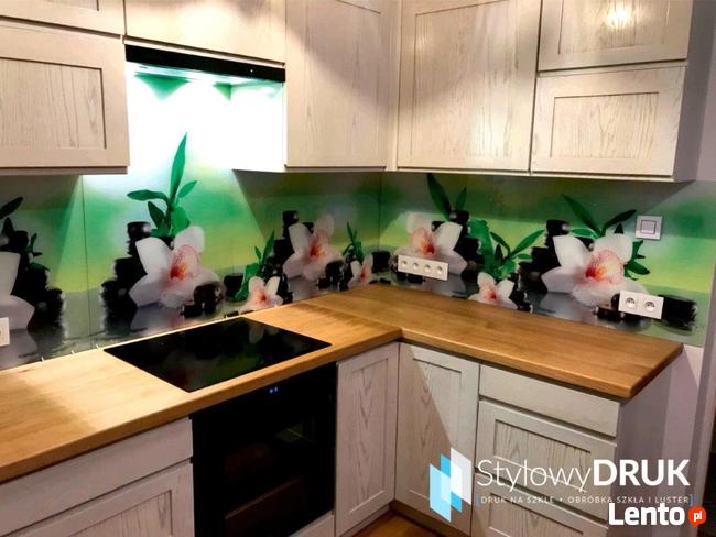 Panele szklane do kuchni, lacobel, druk na szkle