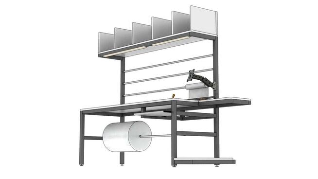 Stół warsztatowy do pakowania 230x90x225cm