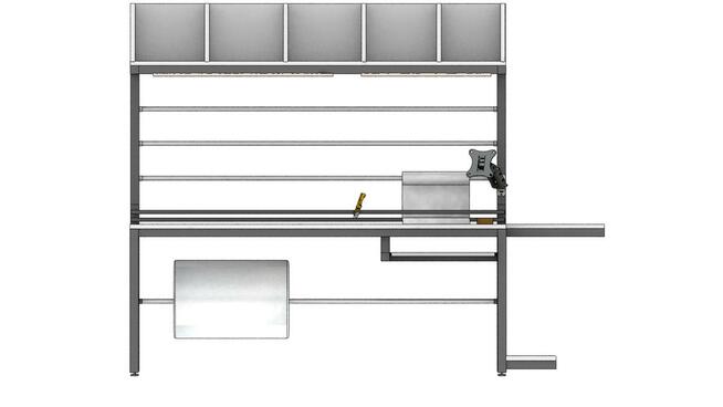Stół warsztatowy do pakowania 230x90x225cm