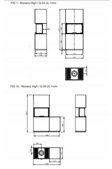 Nordpeis obudowa kominka MONACO HIGH akumulac. VAT