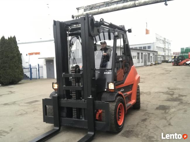 Wózek widłowy Linde H-80-T używany Osprzęt UDT Gwarancja 8 T