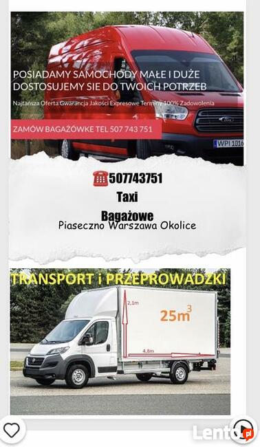 Taxi Bagażowe Przeprowadzki Warszawa Ursynów Mokotów