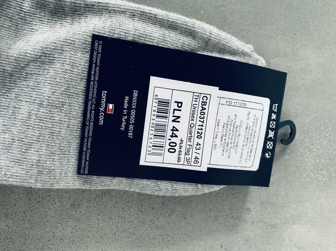 SKARPETKI oryginał TOMMY - metka + zawieszka cena PLN