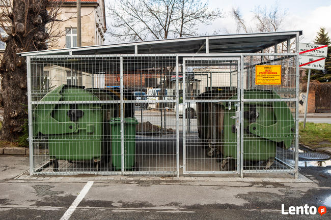 Wiata śmietnikowa. Altana śmietnikowa. Osłona na kosze.