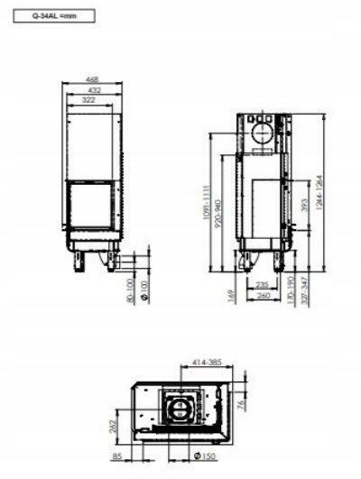 Nordpeis wkład kominkowy Q-34AL - akumul. VAT
