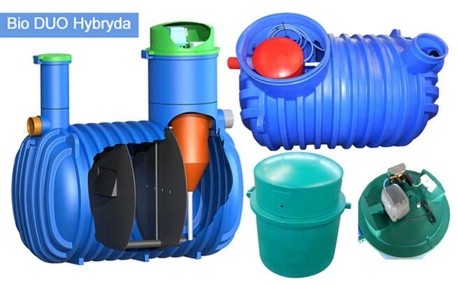 OCZYSZCZALNIA ŚCIEKÓW BIOLOGICZNA BIO HYBRYDA DLA 10 OSÓB