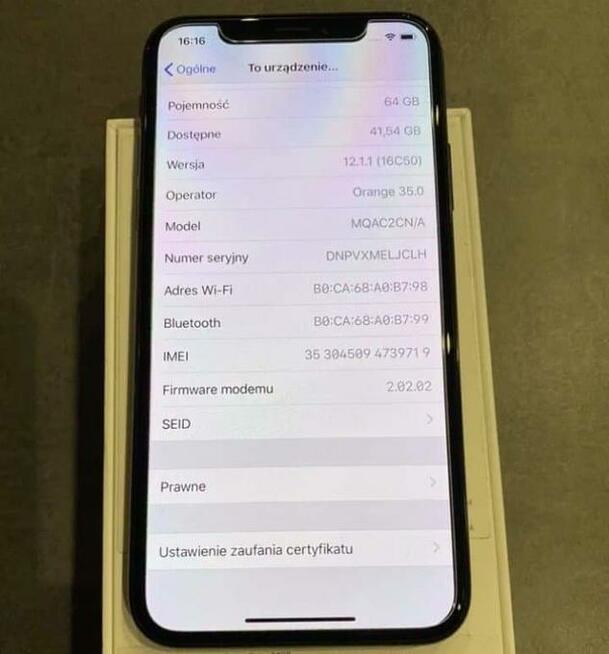 NOWY iPhone X 64 Gb