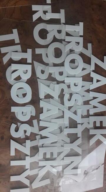 Wycinanie napisów, cięcie ploterem kształtów logo reklama