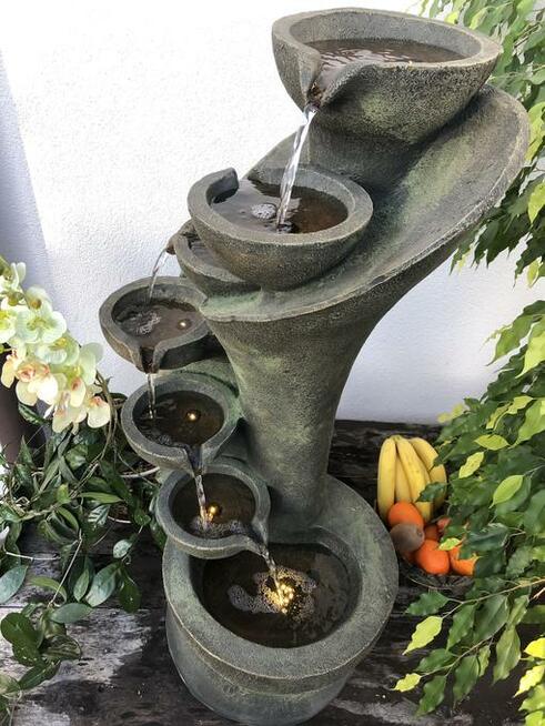 FONTANNA OGRODOWA-SERPENTYNA- ŚLIMAK- wys.98 cm LED !!