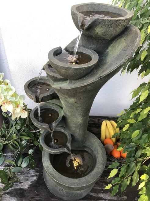 FONTANNA OGRODOWA-SERPENTYNA- ŚLIMAK- wys.98 cm LED !!