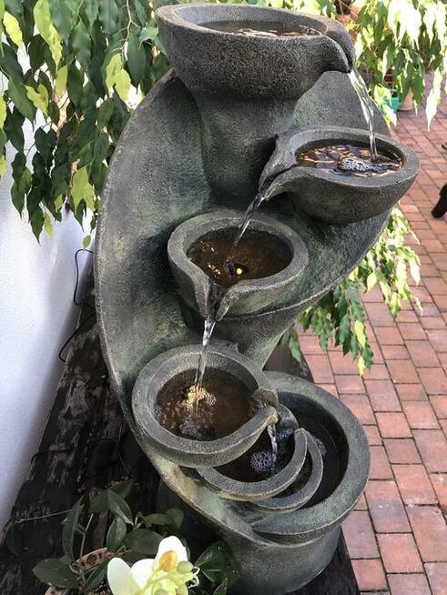 FONTANNA OGRODOWA-SERPENTYNA- ŚLIMAK- wys.98 cm LED !!