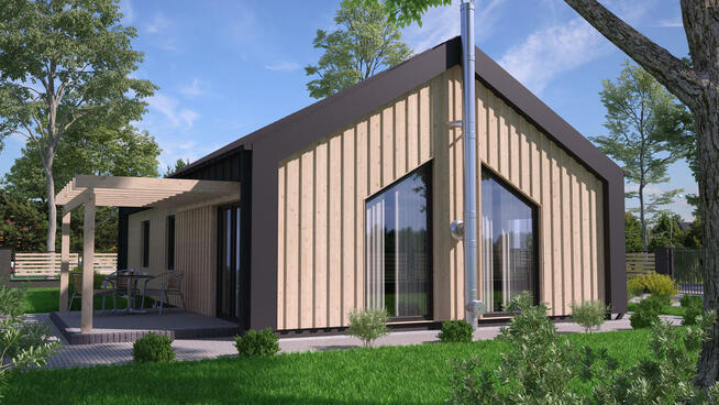 DOM Drewniany parterowy Energooszczędny 50 - 130m2